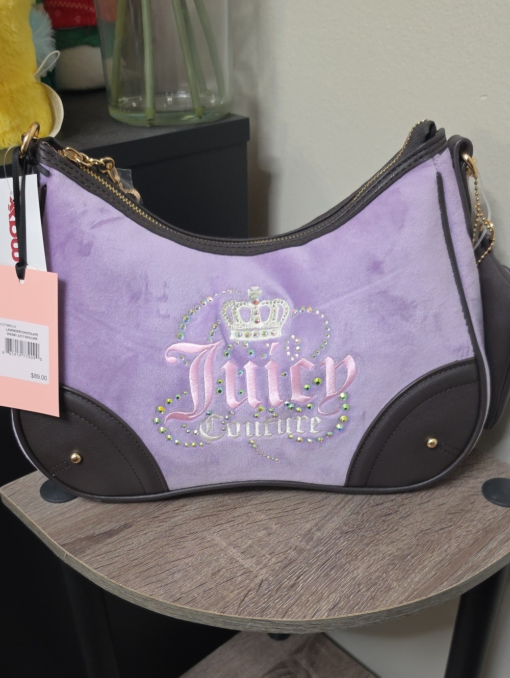 BNWT-Juicy Couture Lavender Shoulder BagJuicy Couture Dreamy Velour